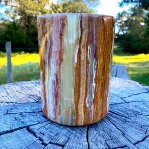 Green Onyx Marble Vase/Candleholder